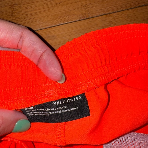 Under Armour Kids Orange Shorts - Picture 2 of 3